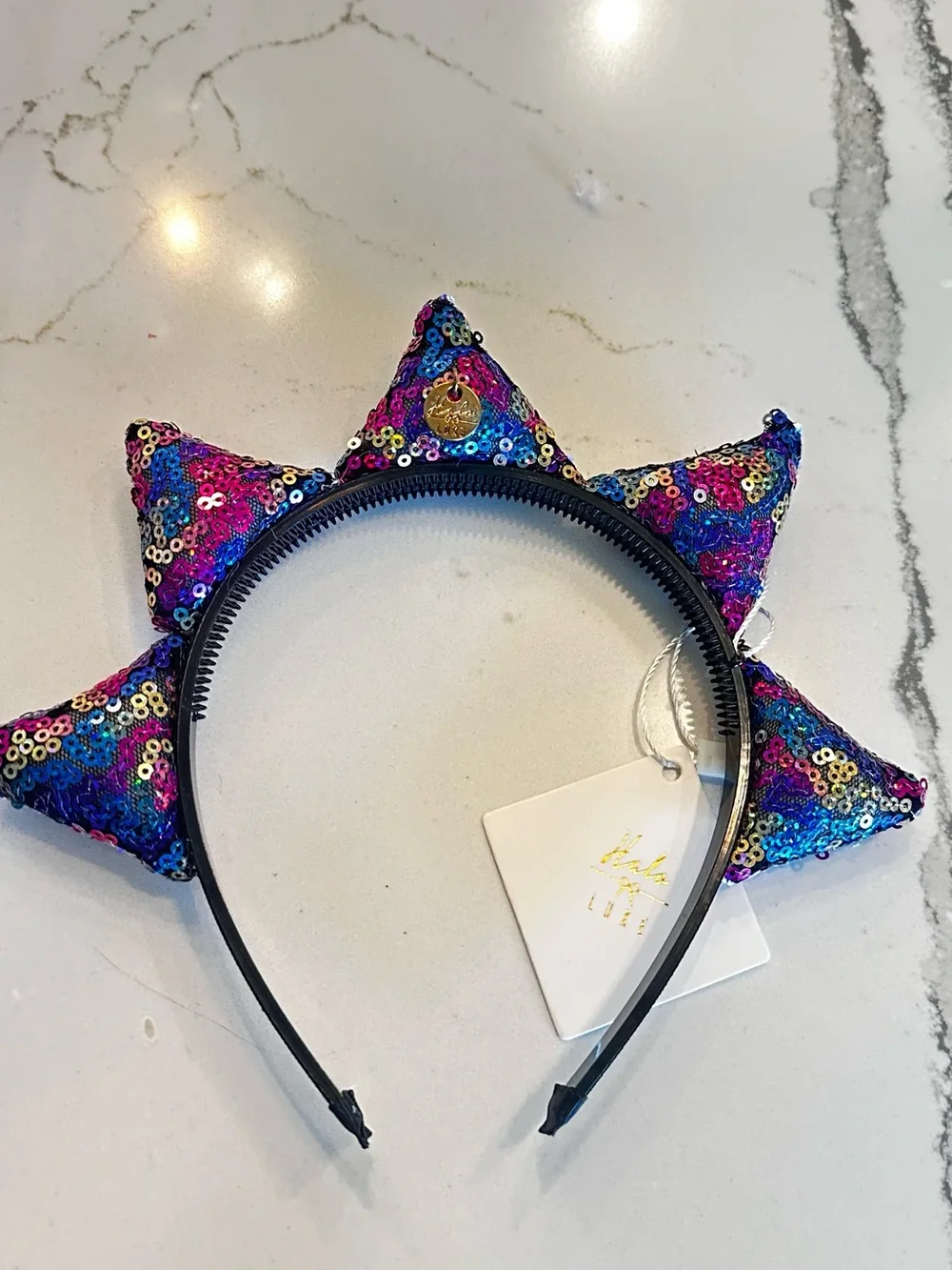 Sequin Star Spike Headband for Kids - Multicolor Sparkle